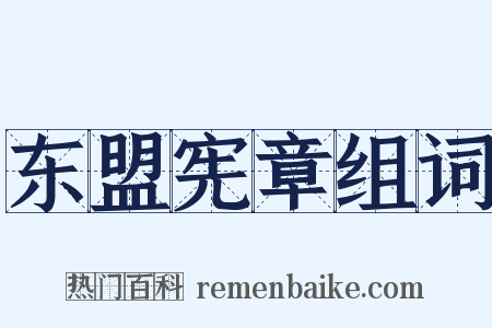 东盟宪章组词是什么意思的图片